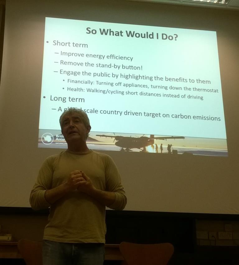 Tony Juniper delivering the talk